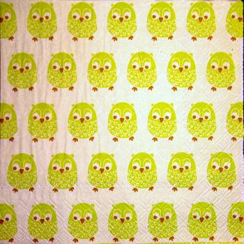 090 Owls - 3-ply (grün) - Ihr